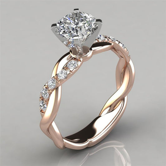 gold-plated ring "DIAMOND"